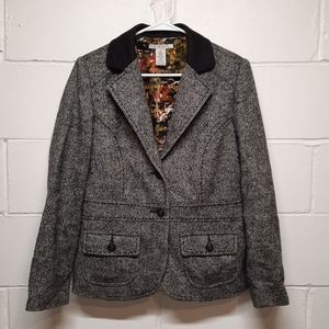 Cabi Fox Hunt Equestrian Tweed Blazer Jacket | 12